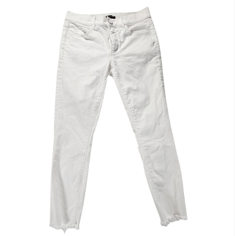 Ann Taylor The Skinny Crop White denim Jeans size 2